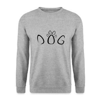 Chien Hund - Sweat-shirt Unisexe - gris chiné - Devant - Alina (178cm) & Michal (187cm)