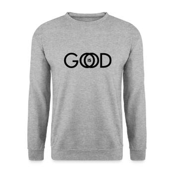 GOD IS GOOD - Unisex Sweatshirt - salt & pepper - Front - Alina (178cm) & Michal (187cm)