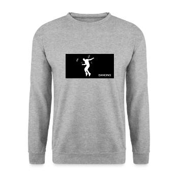 Dancing Dance Music - Unisex Pullover - Weißgrau meliert - Vorne - Alina (178cm) & Michal (187cm)
