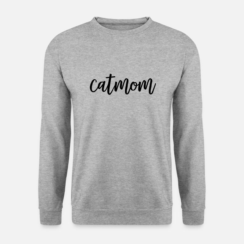 catmom - Unisex Pullover - Weißgrau meliert