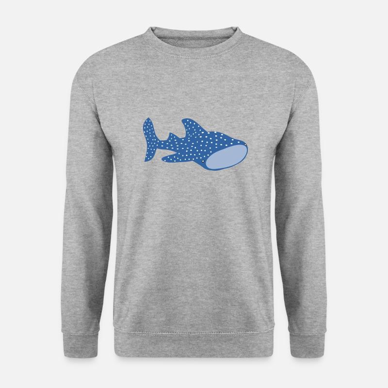Walhai - Unisex Pullover - Weißgrau meliert