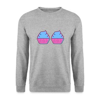 Petit gâteau 2 - Sweat-shirt Unisexe - gris chiné - Devant - Alina (178cm) & Michal (187cm)