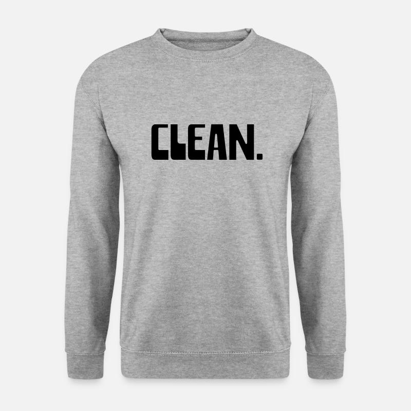 CLEAN - Unisex Pullover - Weißgrau meliert