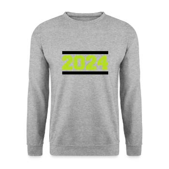 2024 - Unisex Pullover - Weißgrau meliert - Vorne - Alina (178cm) & Michal (187cm)