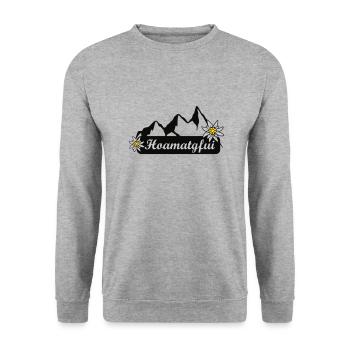 Homatgfui - Sweat-shirt Unisexe - gris chiné - Devant - Alina (178cm) & Michal (187cm)