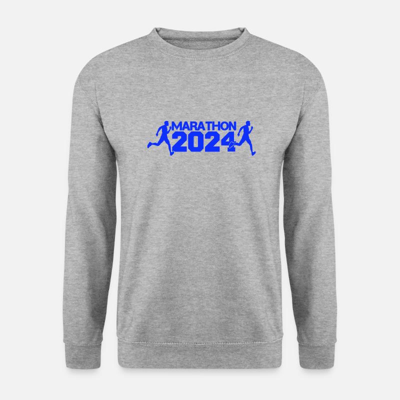 marathon 2024 - Unisex Pullover - Weißgrau meliert