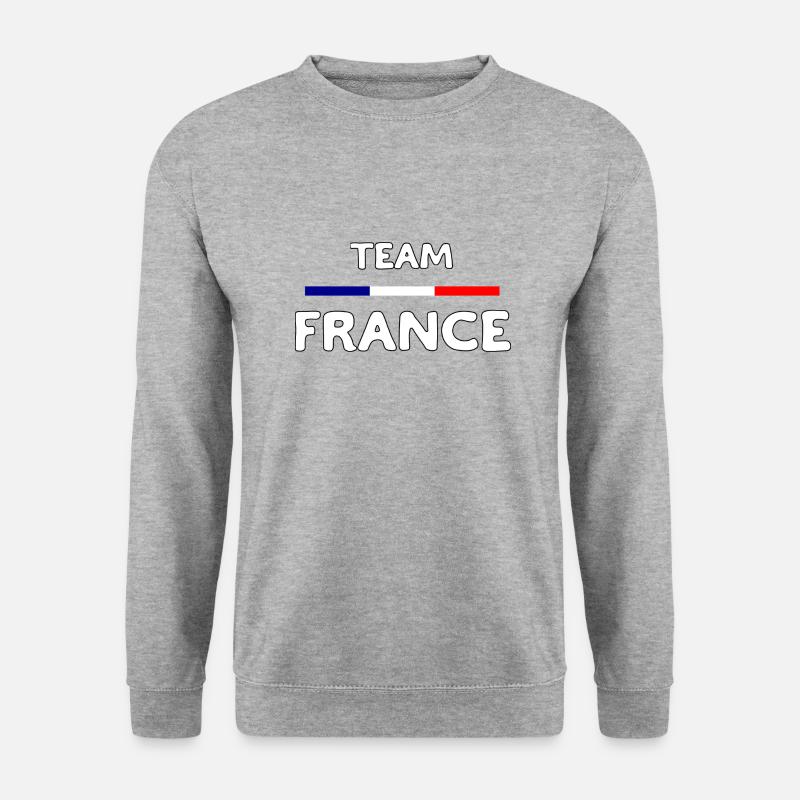 TEAM FRANKREICH! - Unisex Pullover - Weißgrau meliert