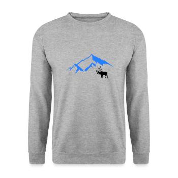 Berg Reh 02 - Sweat-shirt Unisexe - gris chiné - Devant - Alina (178cm) & Michal (187cm)