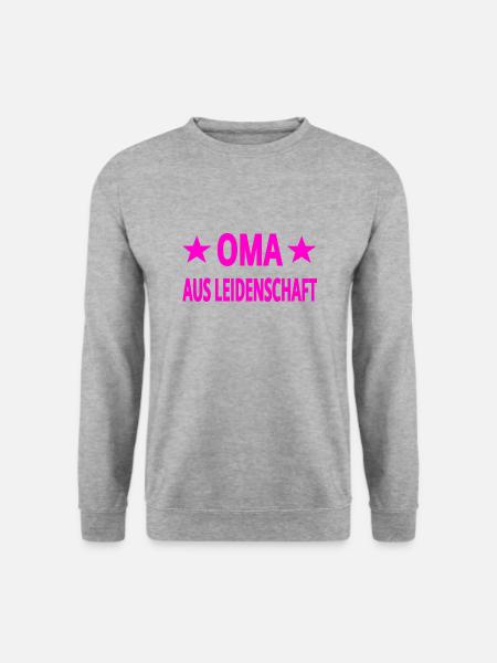 Oma - Unisex Pullover - Weißgrau meliert