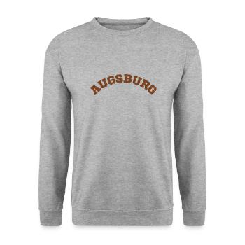 Augsburg - Unisex Pullover - Weißgrau meliert - Vorne - Alina (178cm) & Michal (187cm)