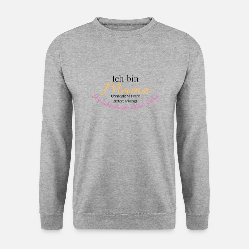 Ich bin - Unisex Pullover - Weißgrau meliert