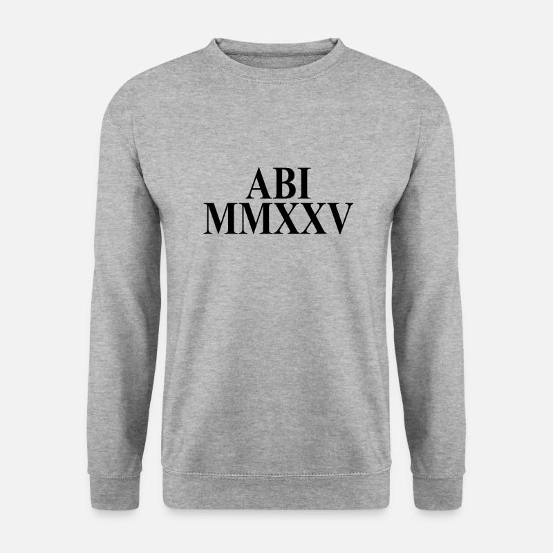 Abi 2025 - Abitur - Römische Ziffern - Latein - Unisex Pullover - Weißgrau meliert