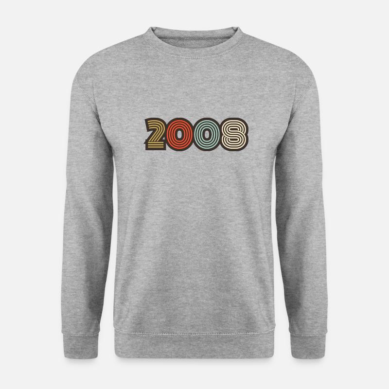 2008 Retro Jahrgang - Unisex Pullover - Weißgrau meliert