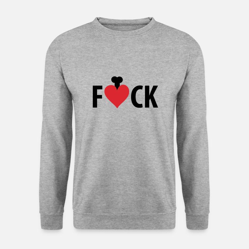 F2CK - Unisex Pullover - Weißgrau meliert