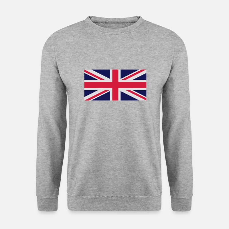 UNION JACK 2 - Unisex Pullover - Weißgrau meliert
