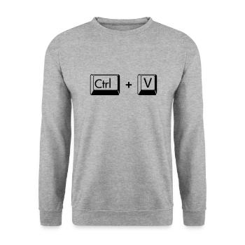 Copier coller drôle de cadeau pour les jumeaux - Sweat-shirt Unisexe - gris chiné - Devant - Alina (178cm) & Michal (187cm)