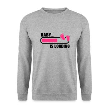 Baby loading - Unisex Sweatshirt - salt & pepper - Front - Alina (178cm) & Michal (187cm)