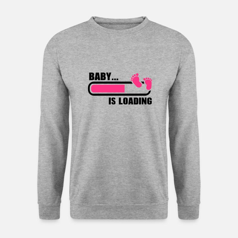 Baby loading - Unisex Pullover - Weißgrau meliert