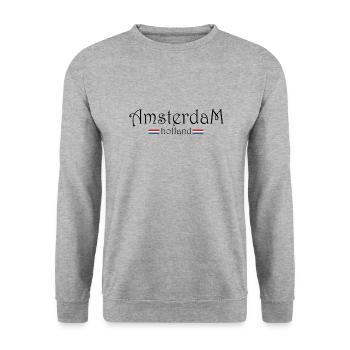 Amsterdam - Unisex Sweatshirt - salt & pepper - Front - Alina (178cm) & Michal (187cm)