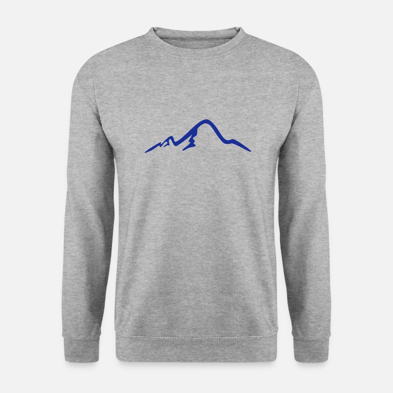 Berg, kurvig - Unisex Pullover - Weißgrau meliert