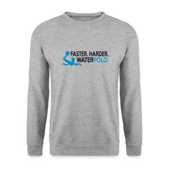 waterpolofaster - Unisex Sweatshirt - salt & pepper - Front - Alina (178cm) & Michal (187cm)