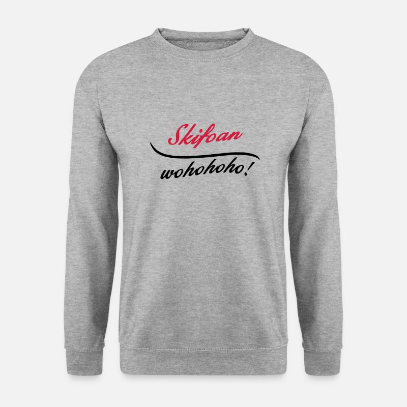 skifoan - skifahren - Unisex Pullover - Weißgrau meliert