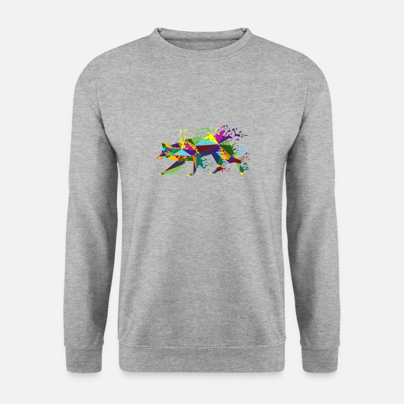 Splashing Border Collie - Unisex Pullover - Weißgrau meliert