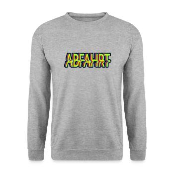 ABFAHRT - Unisex Pullover - Weißgrau meliert - Vorne - Alina (178cm) & Michal (187cm)