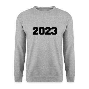 2023 - Unisex Pullover - Weißgrau meliert - Vorne - Alina (178cm) & Michal (187cm)