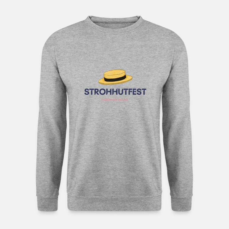 Strohhutfest - Unisex Pullover - Weißgrau meliert