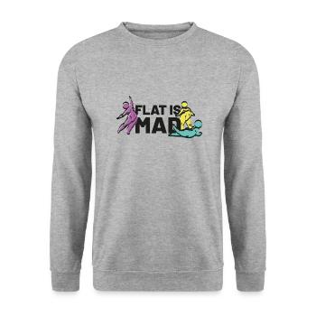 flat is mad - Unisex Sweatshirt - salt & pepper - Front - Alina (178cm) & Michal (187cm)