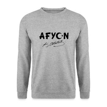 Afyon Turquie Drapeau Ata - Sweat-shirt Unisexe - gris chiné - Devant - Alina (178cm) & Michal (187cm)