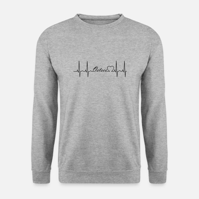 Ostsee - Unisex Pullover - Weißgrau meliert