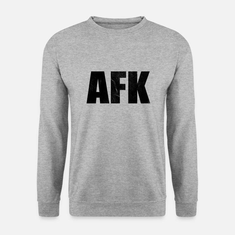 Afk Zocker gamer - Unisex Pullover - Weißgrau meliert