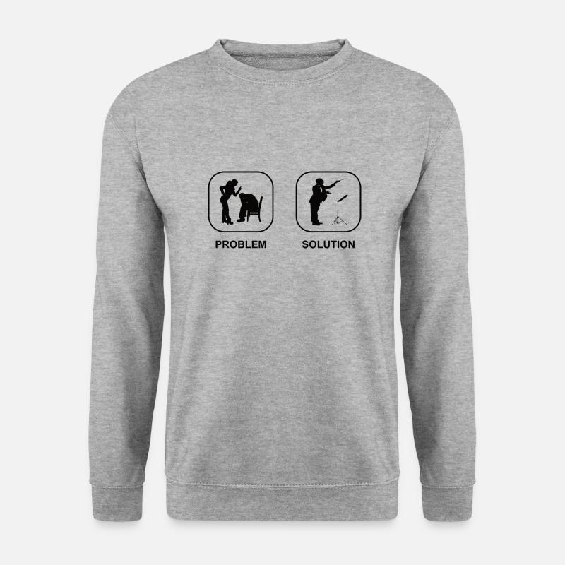 Dirigenten Geschenk Dirigieren Musik Dirigent - Unisex Pullover - Weißgrau meliert