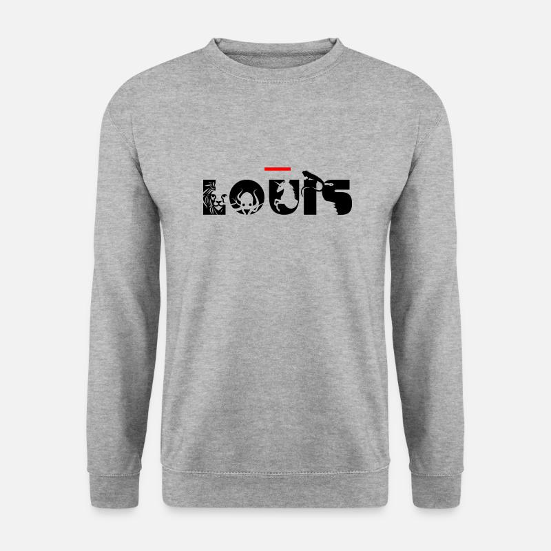 Louis - Unisex Pullover - Weißgrau meliert