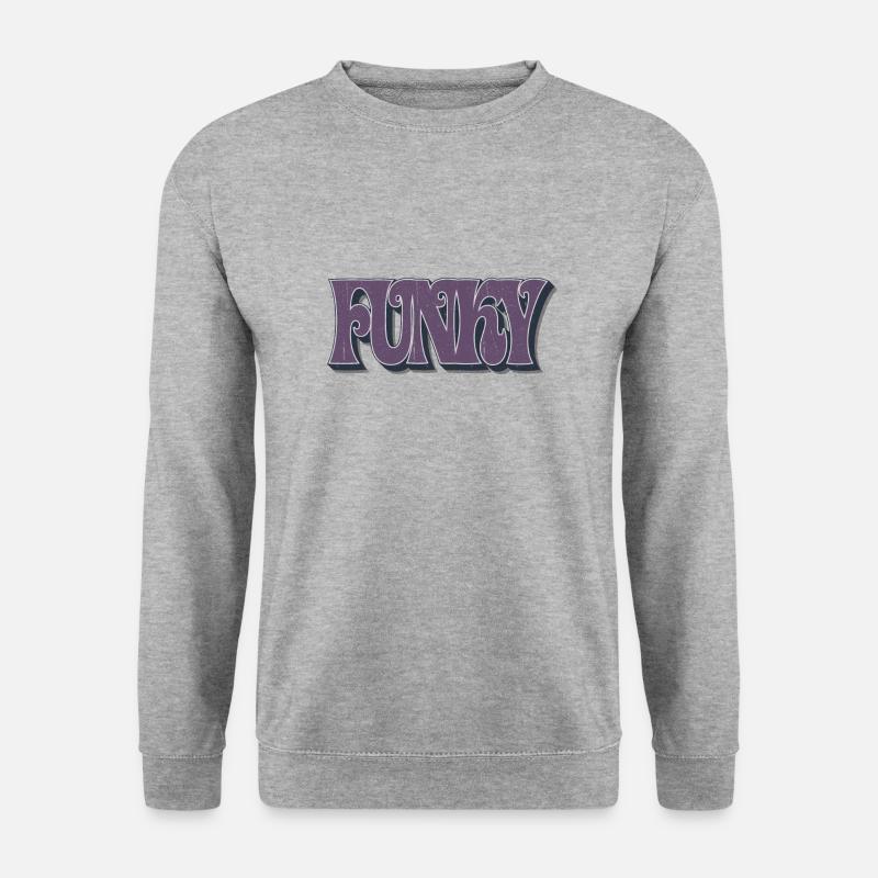 Funky Music - Unisex Pullover - Weißgrau meliert