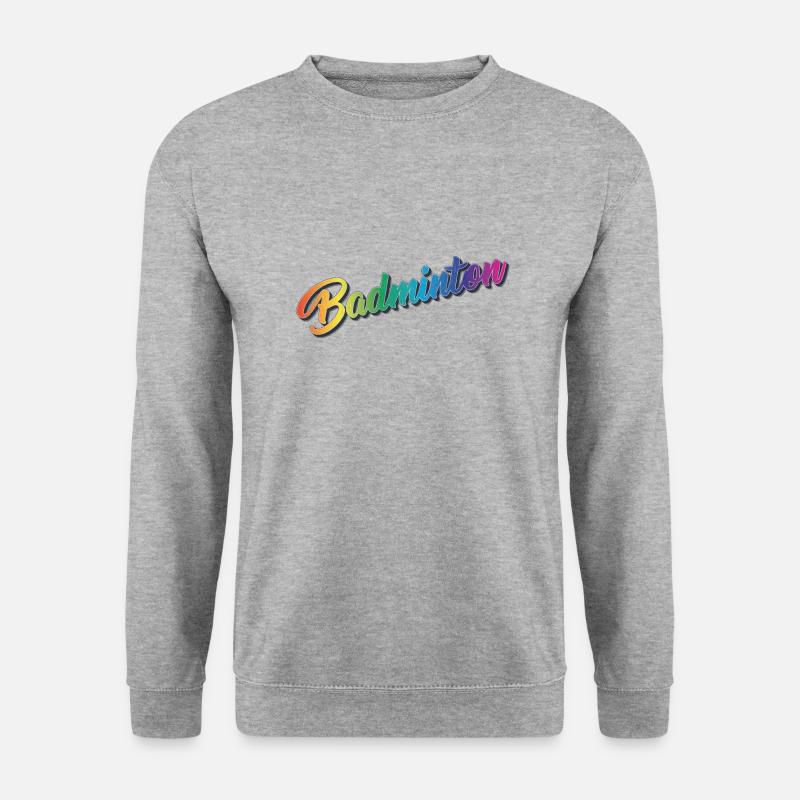 Badminton - Unisex Pullover - Weißgrau meliert