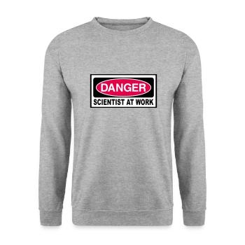 Wissenschaftler - Unisex Pullover - Weißgrau meliert - Vorne - Alina (178cm) & Michal (187cm)