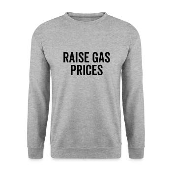 Augmenter les prix de l’essence - Sweat-shirt Unisexe - gris chiné - Devant - Alina (178cm) & Michal (187cm)