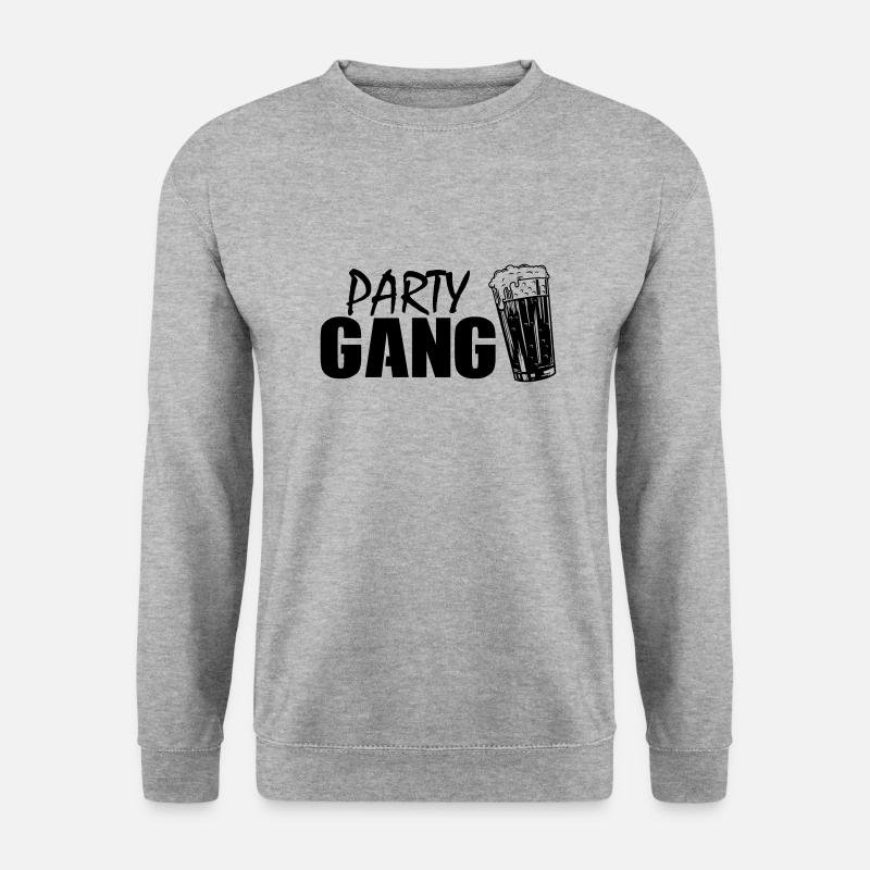 Party Gang - Unisex Pullover - Weißgrau meliert
