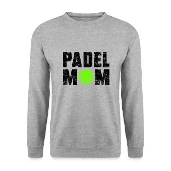 Padel Mom grunge - Unisex Sweatshirt - salt & pepper - Front - Alina (178cm) & Michal (187cm)