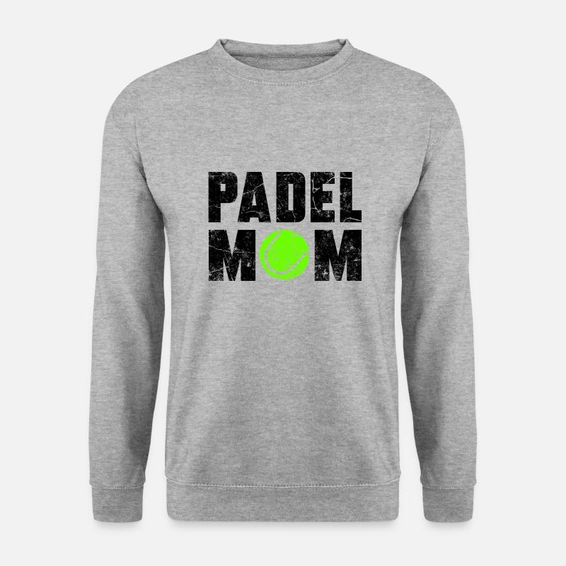 Padel Mama Grunge - Unisex Pullover - Weißgrau meliert