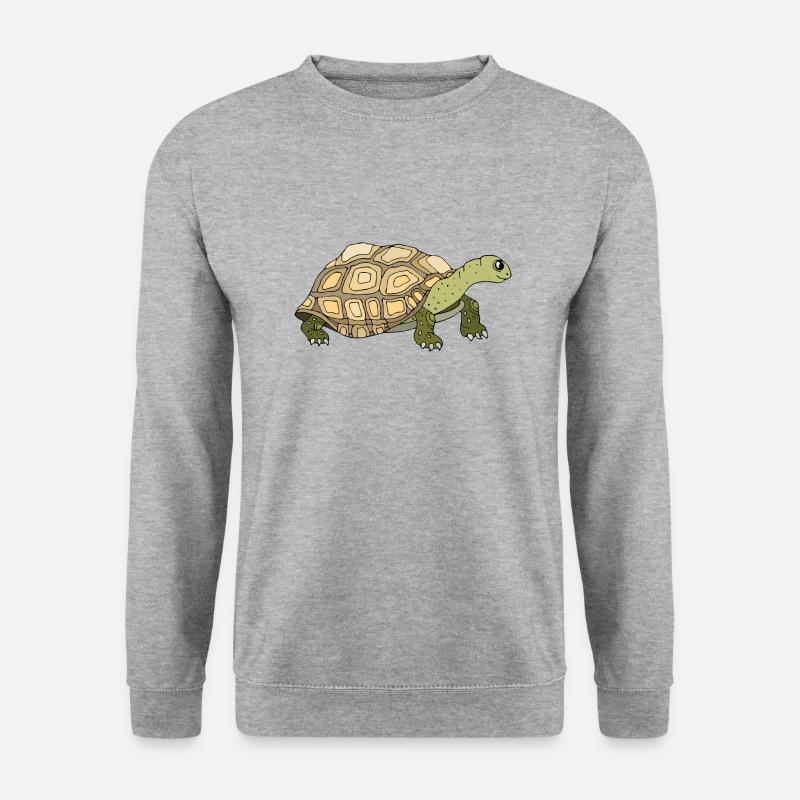 Schildkröte - Unisex Pullover - Weißgrau meliert