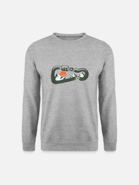 Bergsport Edelweiß - Unisex Pullover - Weißgrau meliert