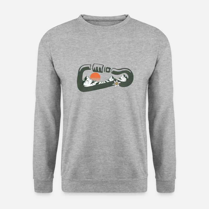Bergsport Edelweiß - Unisex Pullover - Weißgrau meliert
