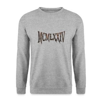 MCMLXXIV 1974 50th Birthday B-Day Birthday Gift - Unisex Sweatshirt - salt & pepper - Front - Alina (178cm) & Michal (187cm)