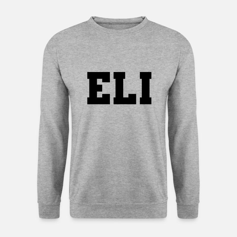 Name - Eli - Unisex Pullover - Weißgrau meliert