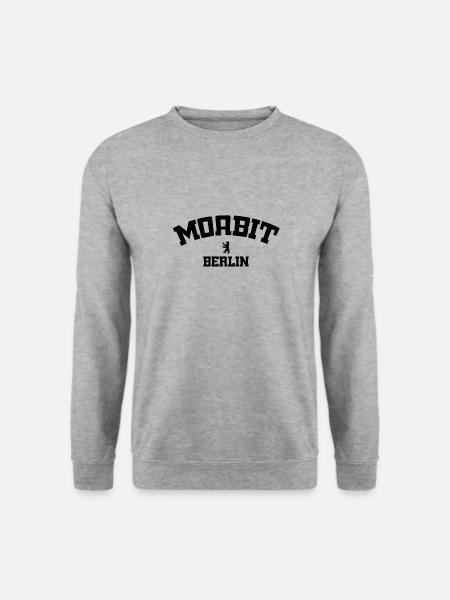 Moabit - Berlin - Deutschland - Germany - Unisex Pullover - Weißgrau meliert