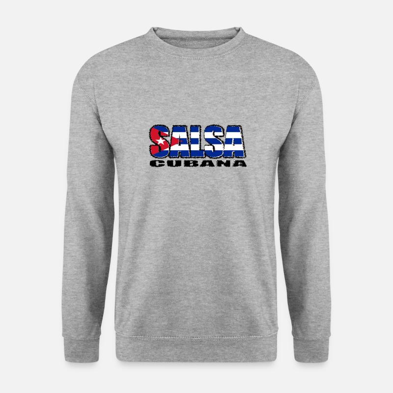 Salsa cubana - Unisex Pullover - Weißgrau meliert